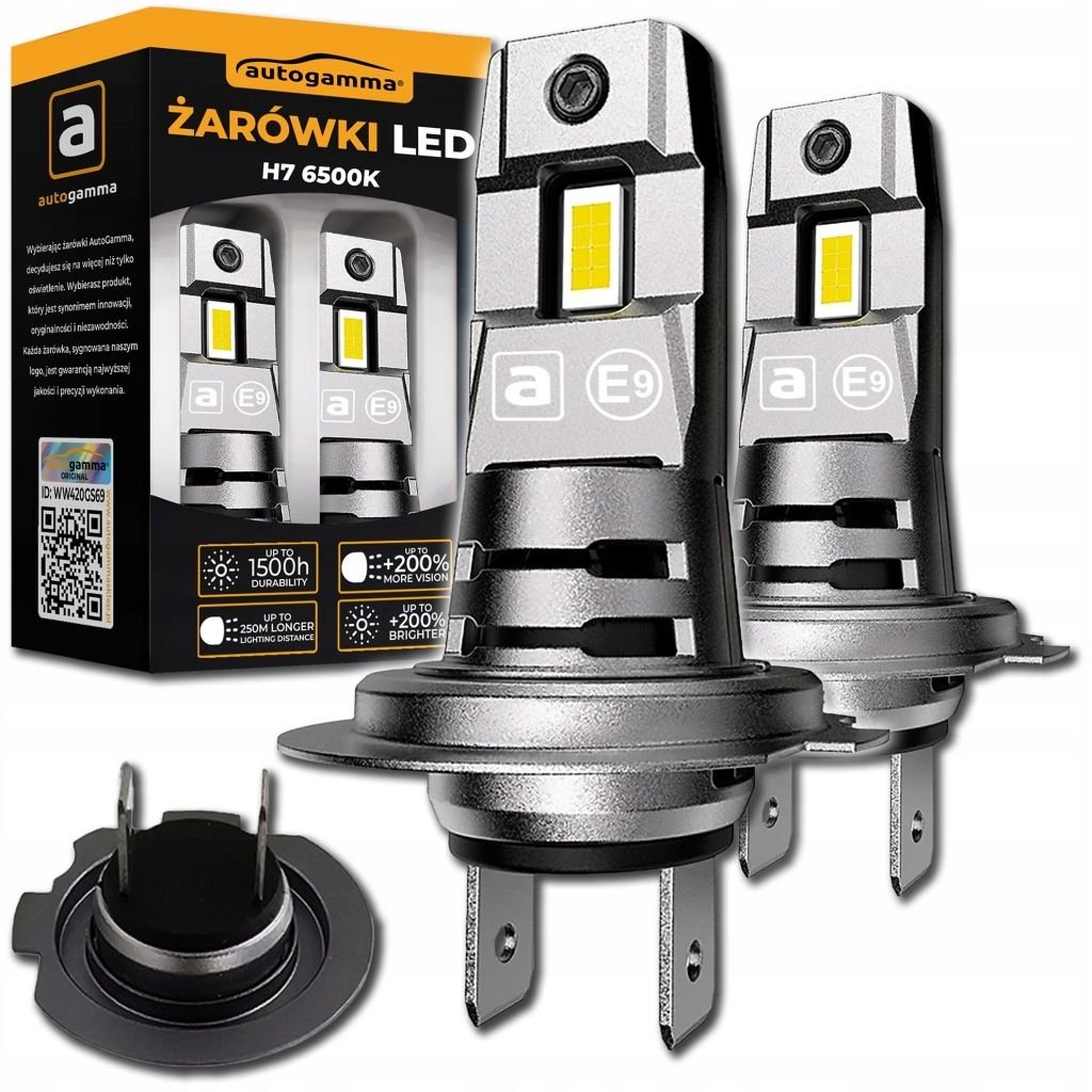 Auto Gamma H7 LED automobilinės lemputės, 120 W, 24 000 lm, 6500 K, 2 vnt.