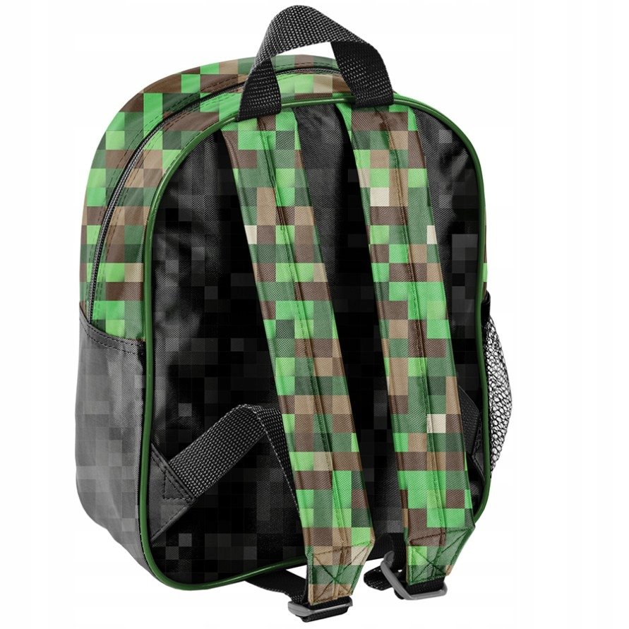 Paso Minecraft vaikiška kuprinė darželiui, 28 cm, žalia ir juoda – vaizdas 2