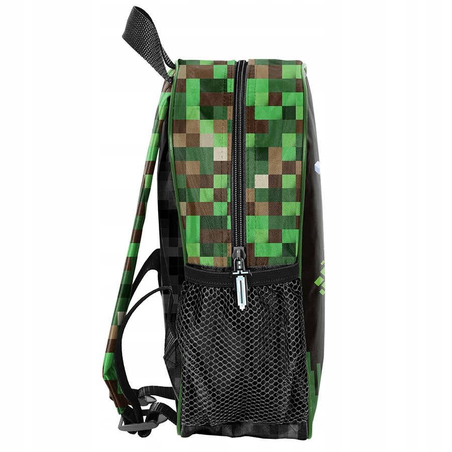 Paso Minecraft vaikiška kuprinė darželiui, 28 cm, žalia ir juoda – vaizdas 3