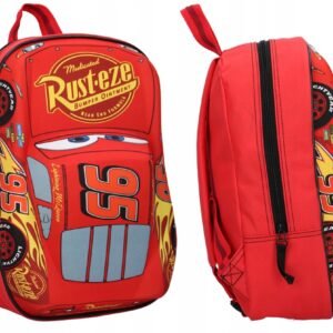 Vadobag Cars 3D vaikiška kuprinė su Žaibu Makvynu, 33 cm, raudona
