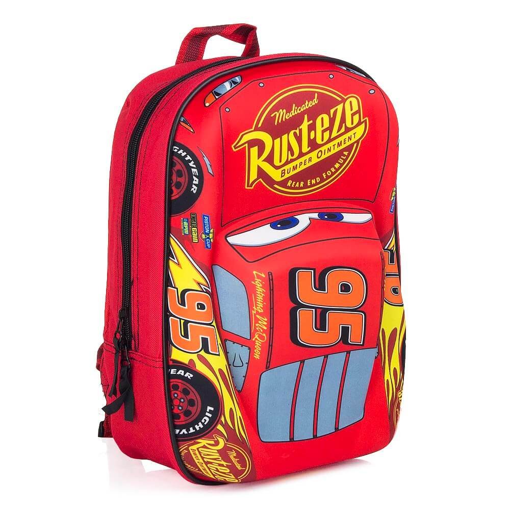 Vadobag Cars 3D vaikiška kuprinė su Žaibu Makvynu, 33 cm, raudona – vaizdas 2