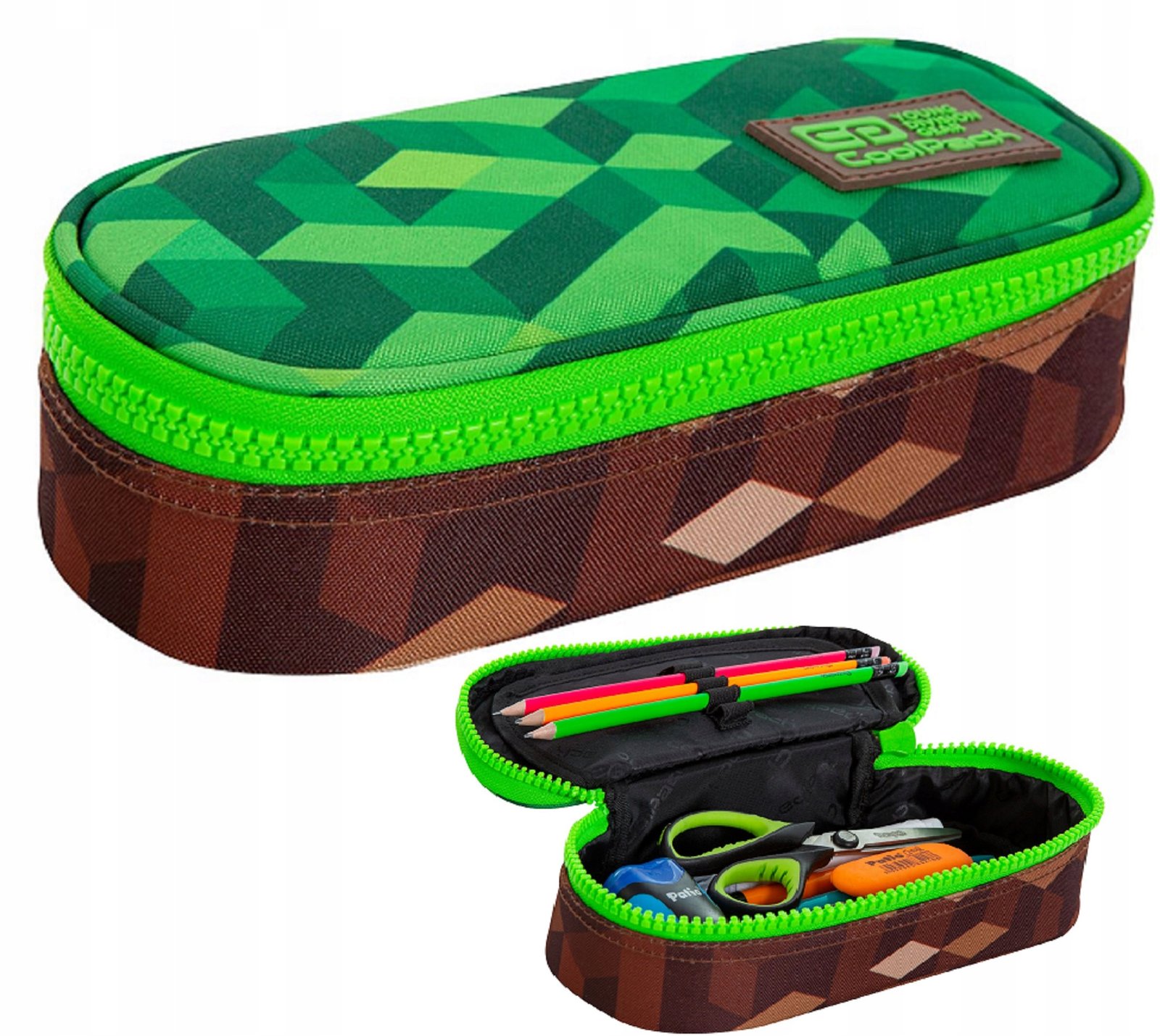 CoolPack mokyklinis penalas-dėklas, žalias