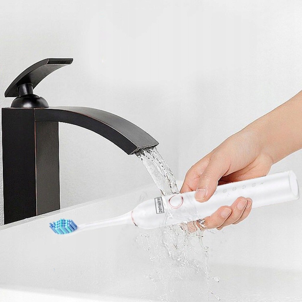 Zenwire MagniSonic 506 soninis dantų šepetėlis, 6 režimai, 8 galvutės, baltas – vaizdas 2