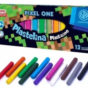 Astra Minecraft Pixel plastilinas, 12 spalvų