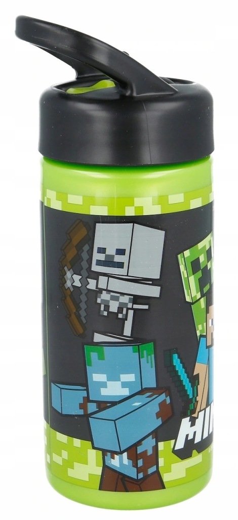 Stor Minecraft vaikiška gertuvė su šiaudeliu, 410 ml – vaizdas 2