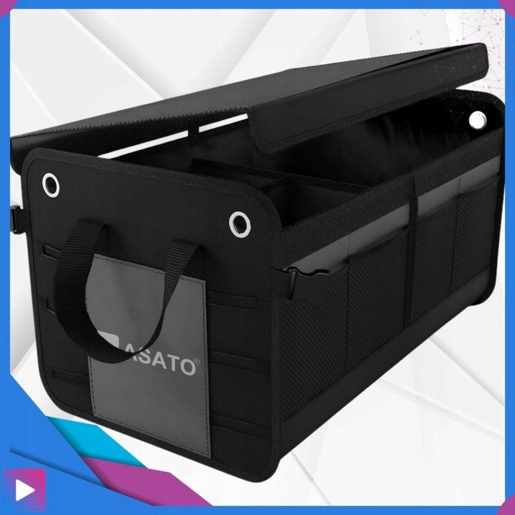 Asato XL sulankstomas automobilio bagažinės organizatorius, juodas – vaizdas 4