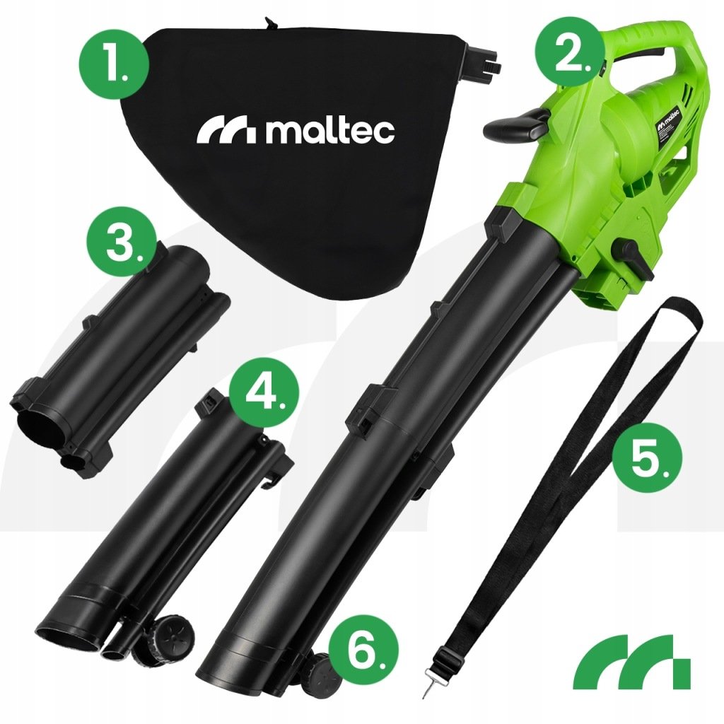 MalTec MasterBlow3500W elektrinis lapų pūstuvas-siurblys 3in1, 3500 W, 45 l – vaizdas 4