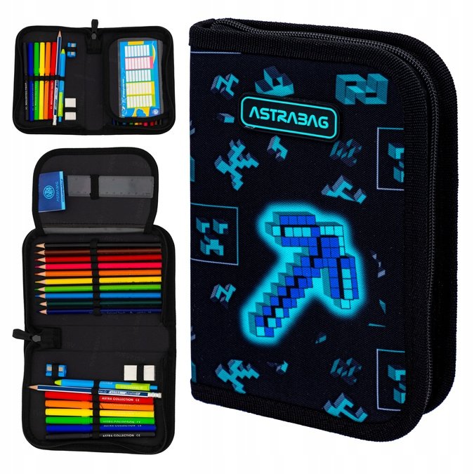 AstraBag Minecraft Dark Pixel AC11 penalas su 22 priemonėmis