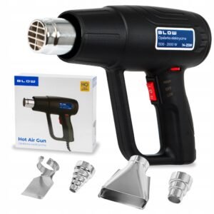 BLOW elektrinis karšto oro pūstuvas, 2000 W, 100–600 °C, 4 antgaliai