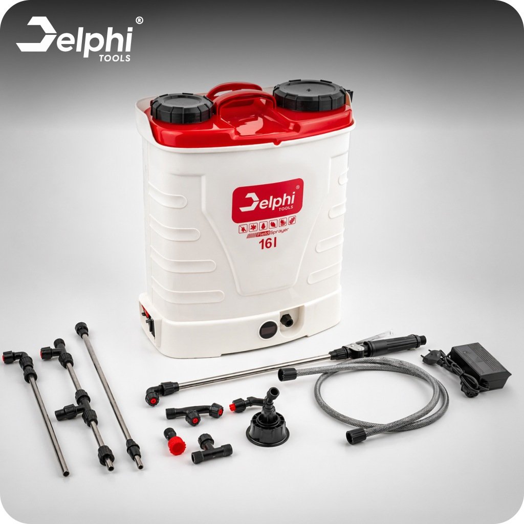 Delphi Tools 16 l akumuliatorinis nugarinis purkštuvas 12 V 8 Ah, 5,5 bar – vaizdas 2