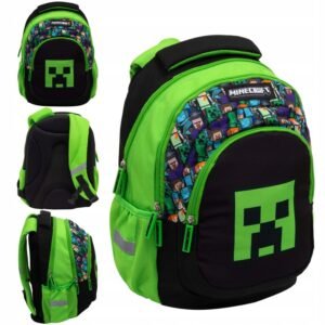 AstraBag Minecraft AB330 trijų skyrių mokyklinė kuprinė, 20 l