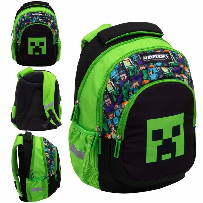 AstraBag Minecraft AB330 trijų skyrių mokyklinė kuprinė, 20 l