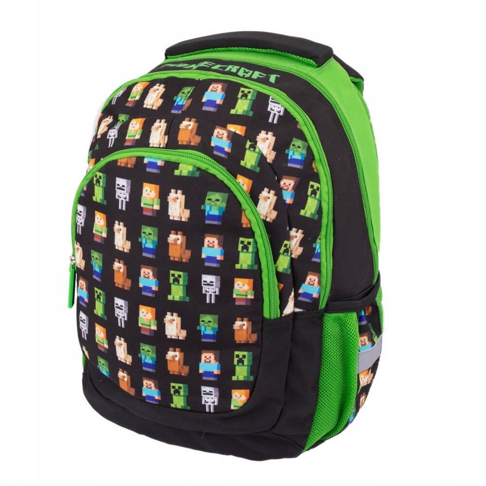 Astra Minecraft AB330 trijų skyrių mokyklinė kuprinė, 20 l – vaizdas 2