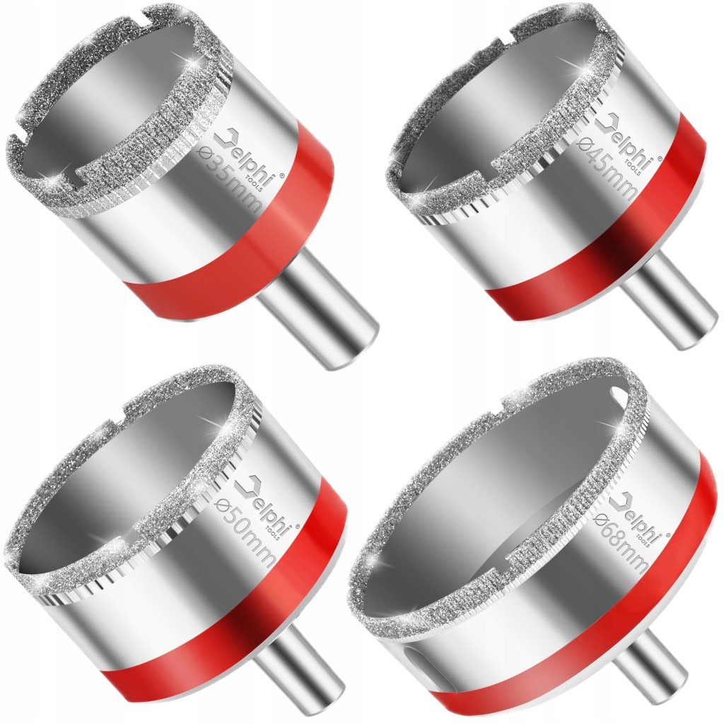 Delphi Tools deimantinių karūnų rinkinys plytelėms, 6–68 mm, 10 vnt. – vaizdas 2