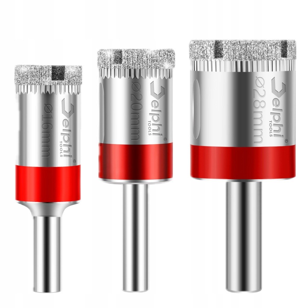 Delphi Tools deimantinių karūnų rinkinys plytelėms, 6–68 mm, 10 vnt. – vaizdas 3