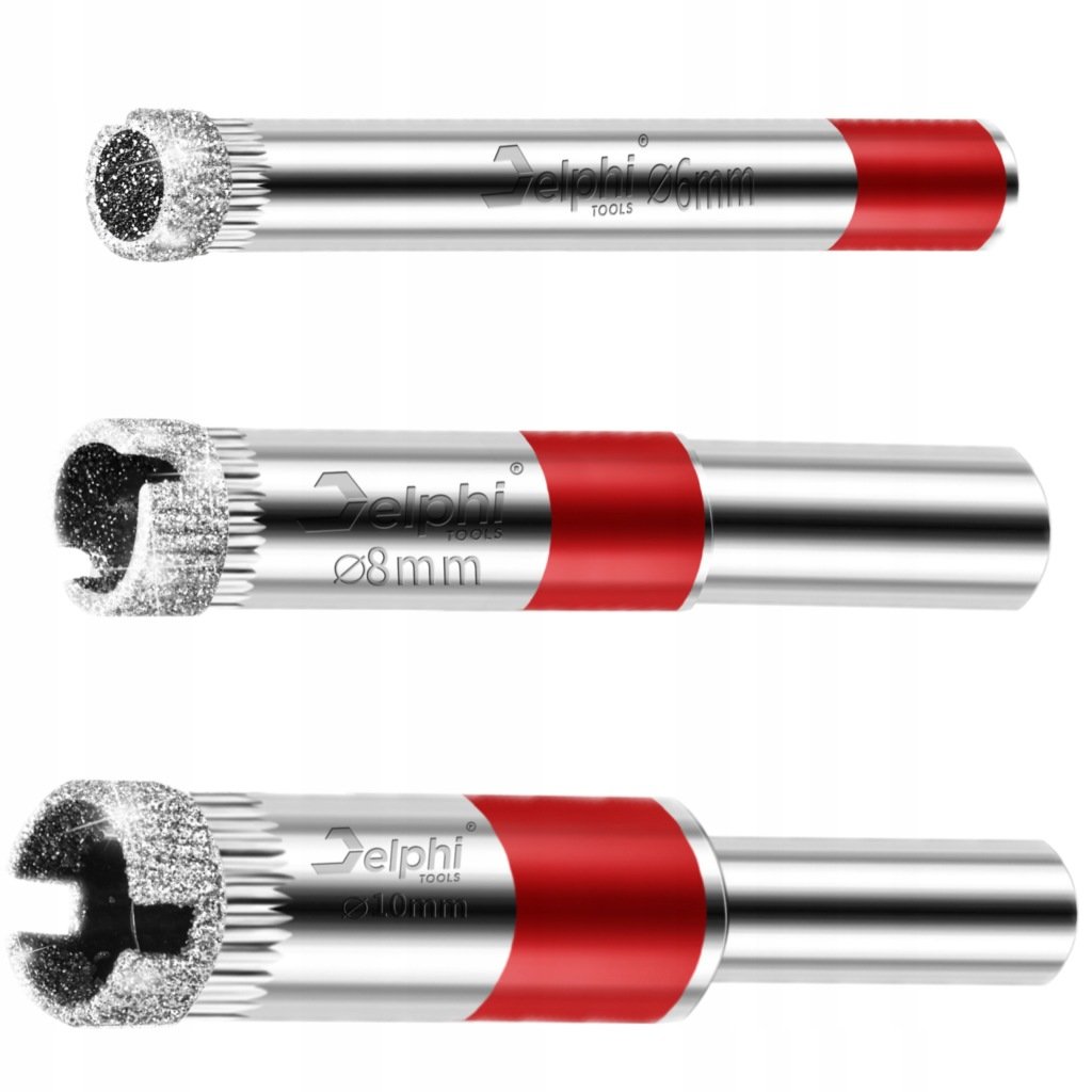 Delphi Tools deimantinių karūnų rinkinys plytelėms, 6–68 mm, 10 vnt. – vaizdas 4