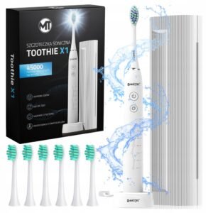 MalTec Toothie X1 WH soninis dantų šepetėlis, 45 000 jud./min., 6 režimai, baltas