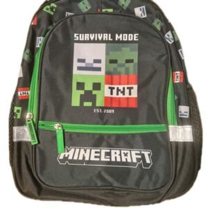 St. Majewski Minecraft vieno skyriaus mokyklinė kuprinė, įvairiaspalvė
