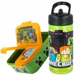 Minecraft pietų dėžutės ir 410 ml gertuvės rinkinys