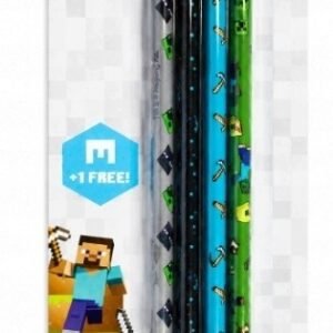 Astra Minecraft HB pieštukai su trintuku, 4 vnt.