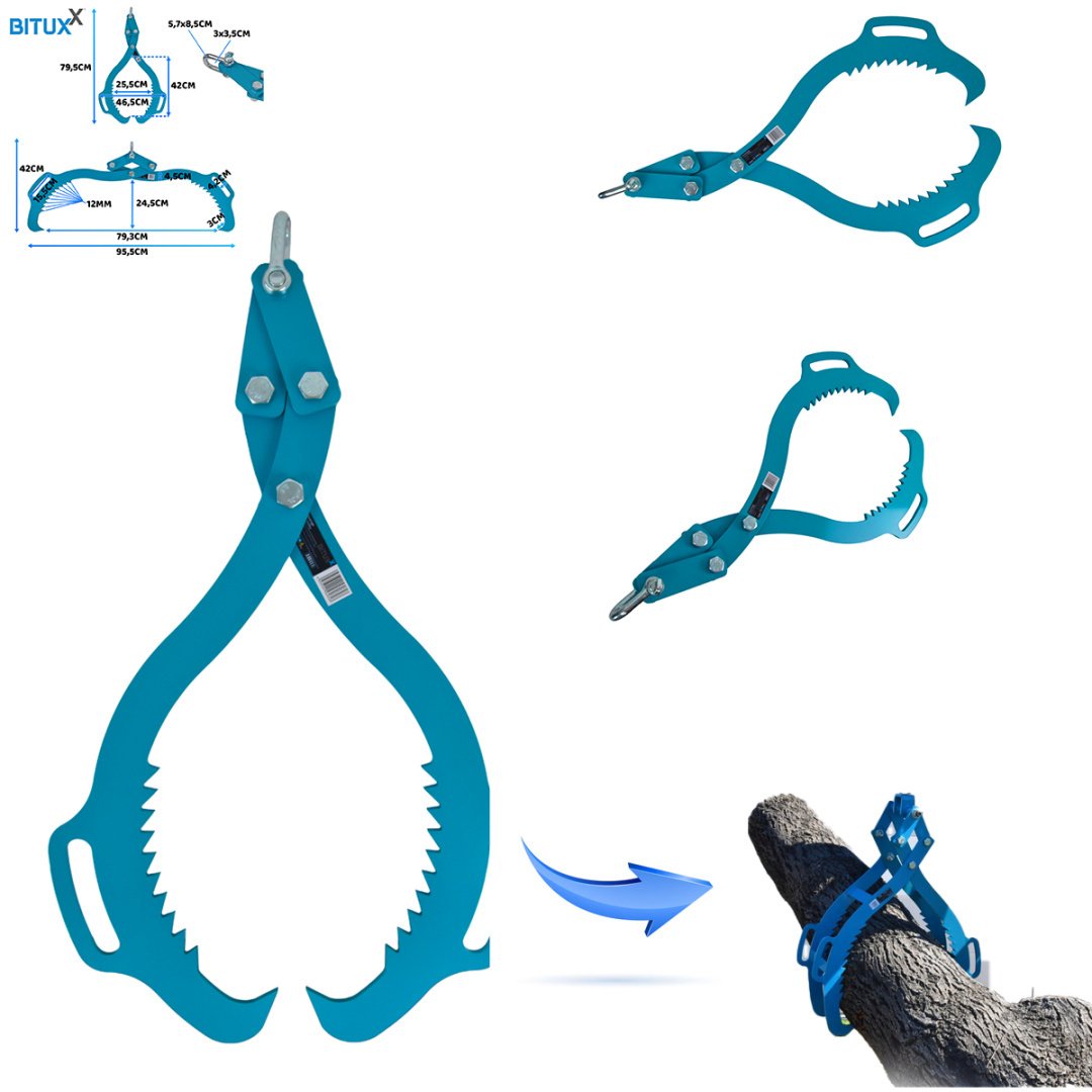 BITUXX savaime užsifiksuojantis medienos griebtuvas 620 mm, iki 1000 kg – BITUXX®