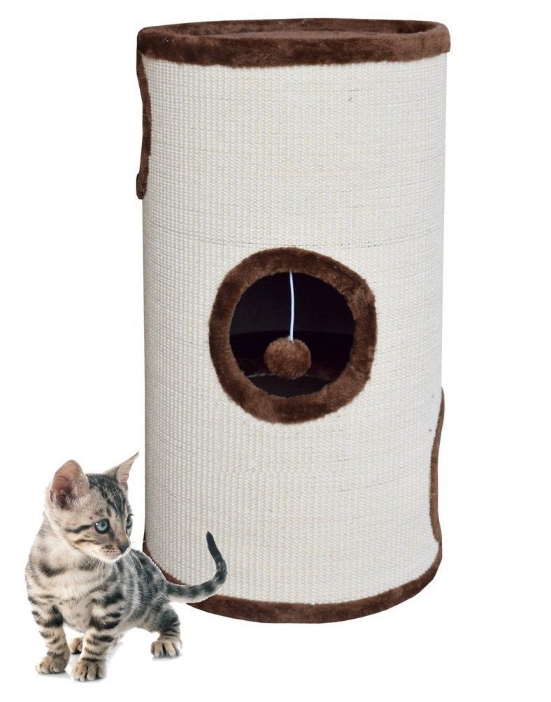 70 cm sizalio draskyklė-bokštas katei su guoliu – BITUXX®