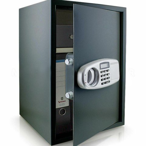 Didelis grafito spalvos elektroninis seifas / šarvuota spinta vertybėms – BITUXX®