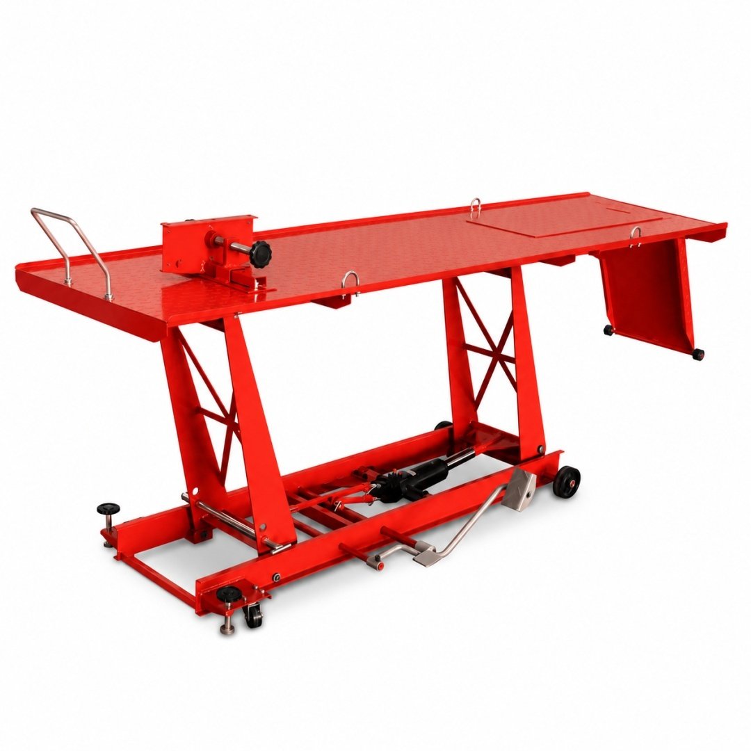 BITUXX raudonas hidraulinis motociklo keltuvas-rampa iki 460 kg – BITUXX®