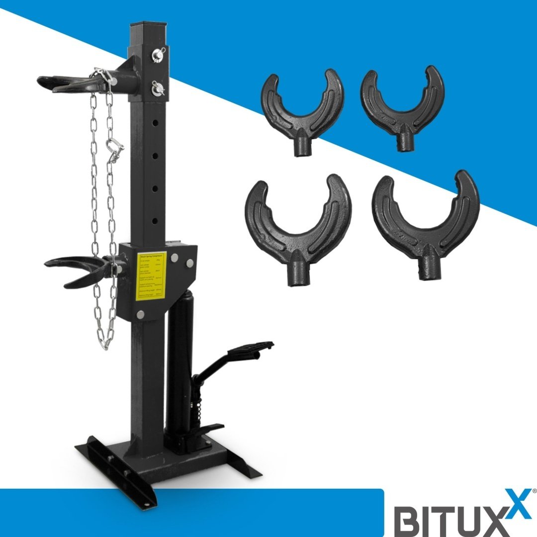 Juodas hidraulinis amortizatorių spyruoklių suspaudėjas 3 t – BITUXX®