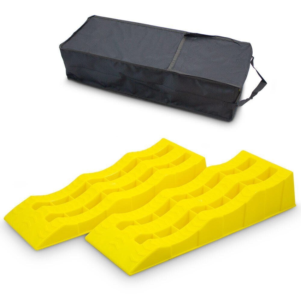 Automobilinių užvažiavimo rampų rinkinys, 2 vnt., HDPE – BITUXX®