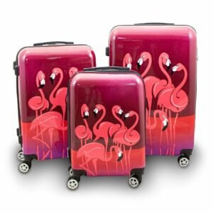 Berwin Flamingo polikarbonato kelioninių lagaminų rinkinys XL/L/M, 3 vnt.
