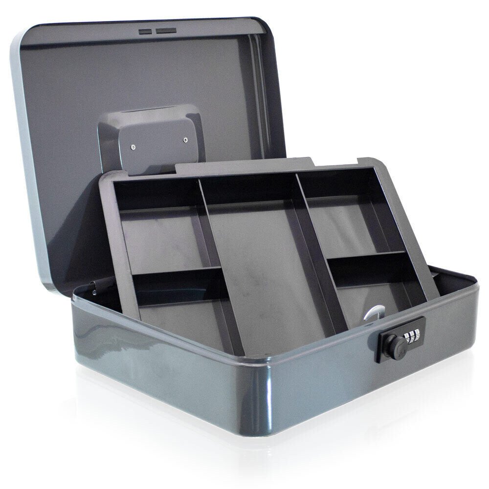 Metalinė pinigų transportavimo dėžutė 30 cm su kodine spyna – BITUXX®