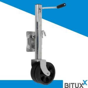 BITUXX reguliuojamas priekabos atraminis ratukas su rankena, iki 900 kg – BITUXX®