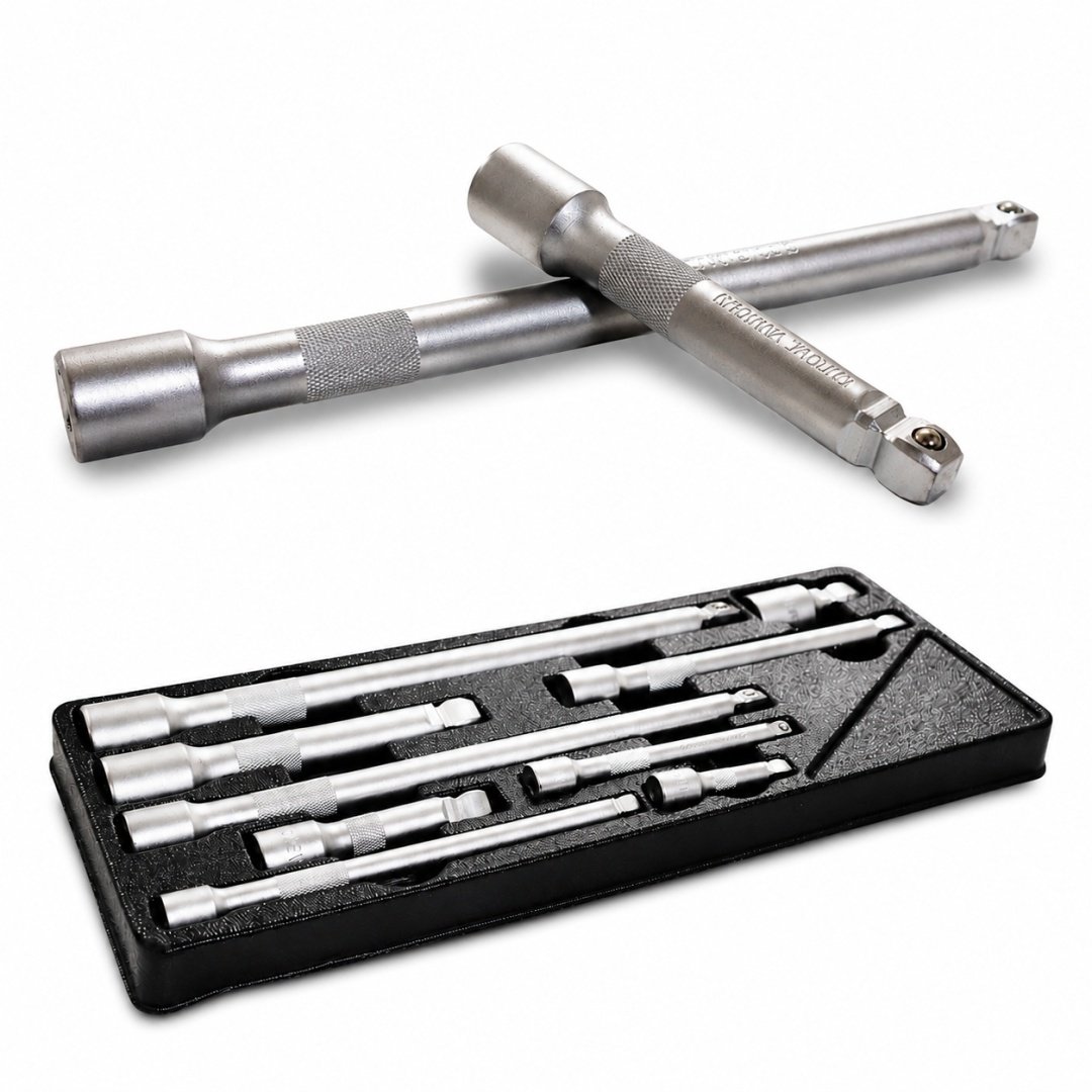 Galvučių raktų ilgintuvų rinkinys 1/4″, 3/8″ ir 1/2″, 9 vnt. – BITUXX
