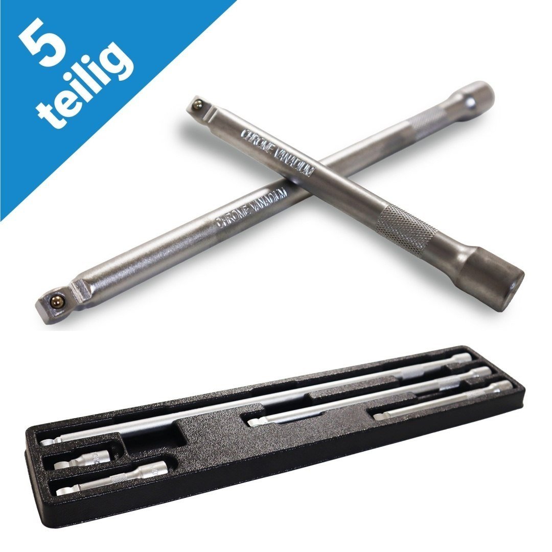 3/8″ galvučių raktų ilgintuvų rinkinys, 5 dalių – BITUXX