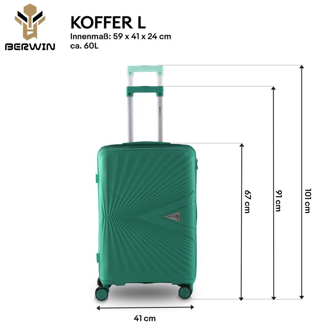 Kieto korpuso kelioninių lagaminų XL/L/M rinkinys su kosmetine, TSA, 4 ratukai – BITUXX – papildoma nuotrauka 3