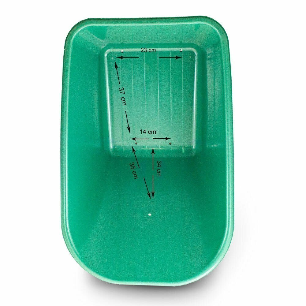 Tvirta PVC karučio vonia, 100 l, iki 250 kg – BITUXX® – papildoma nuotrauka 3