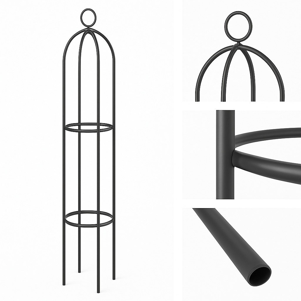 Metalinė sodo pergolė ir atrama rožėms, 150 cm – BITUXX – papildoma nuotrauka 1
