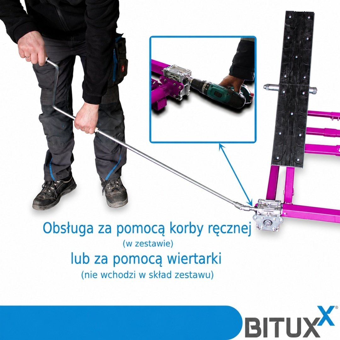 Mobili pakreipiama automobilio kėlimo platforma, 2 t – BITUXX® – papildoma nuotrauka 1