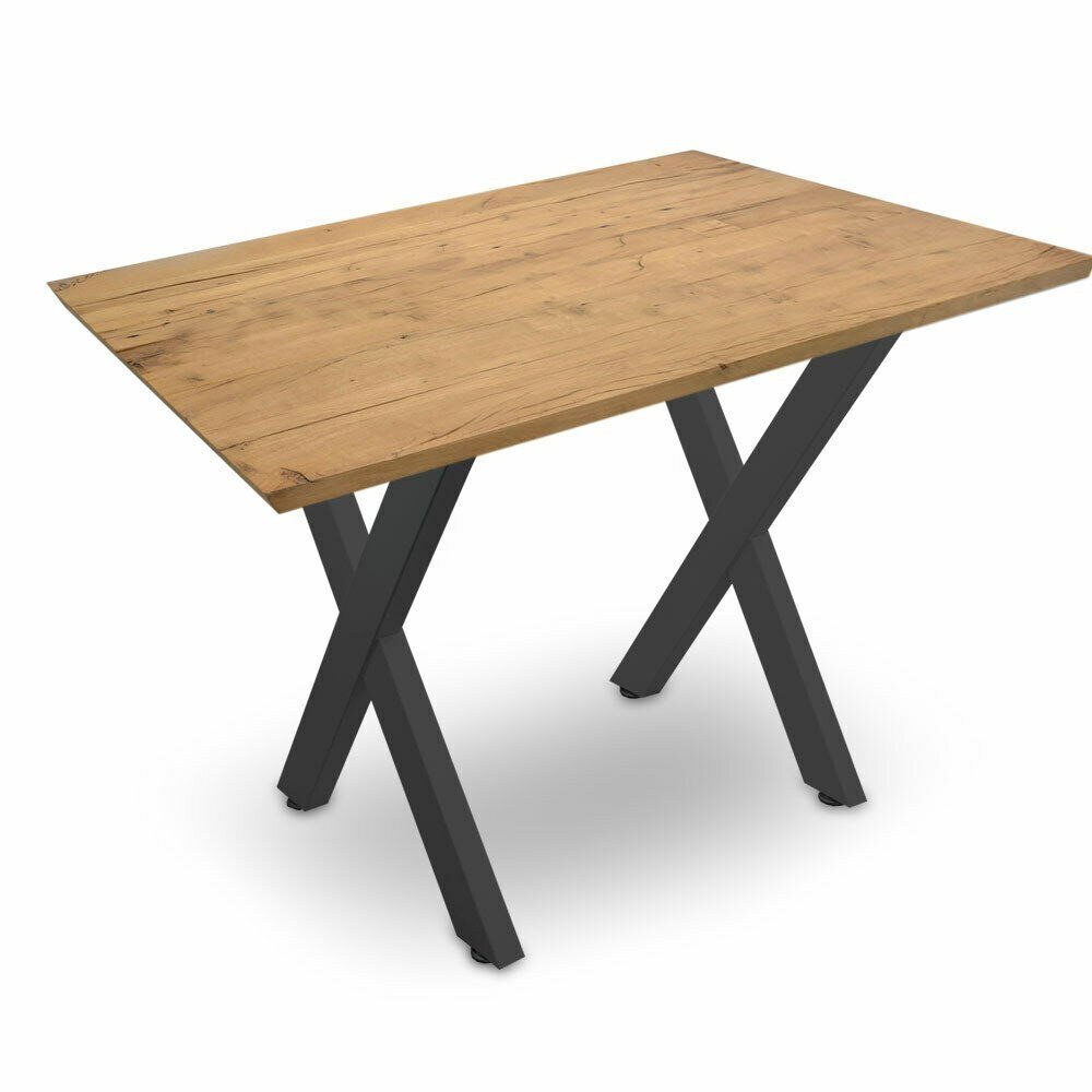 Juodos X formos plieninės stalo kojos, 60 × 72 cm – BITUXX – papildoma nuotrauka 2
