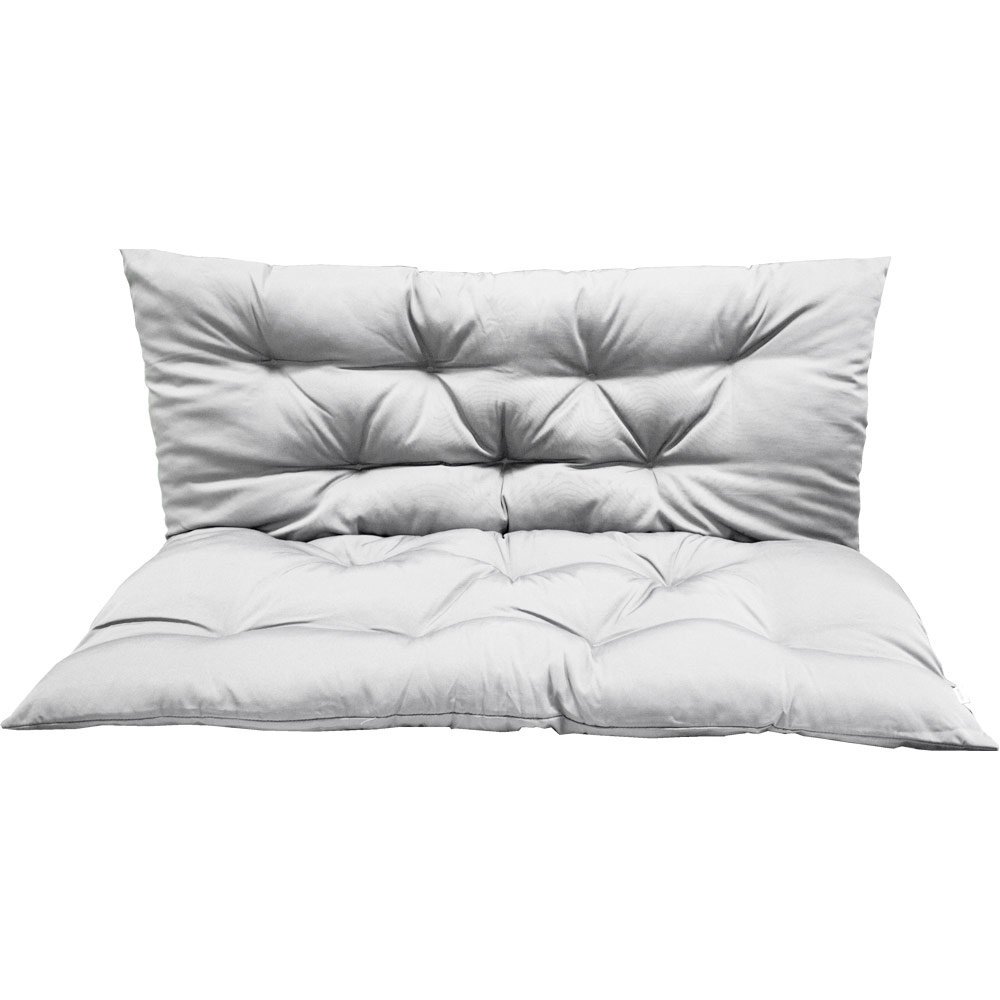 Šviesiai pilka dviguba sodo pagalvė su atlošu, 150 × 100 cm – LACESTONE – papildoma nuotrauka 2