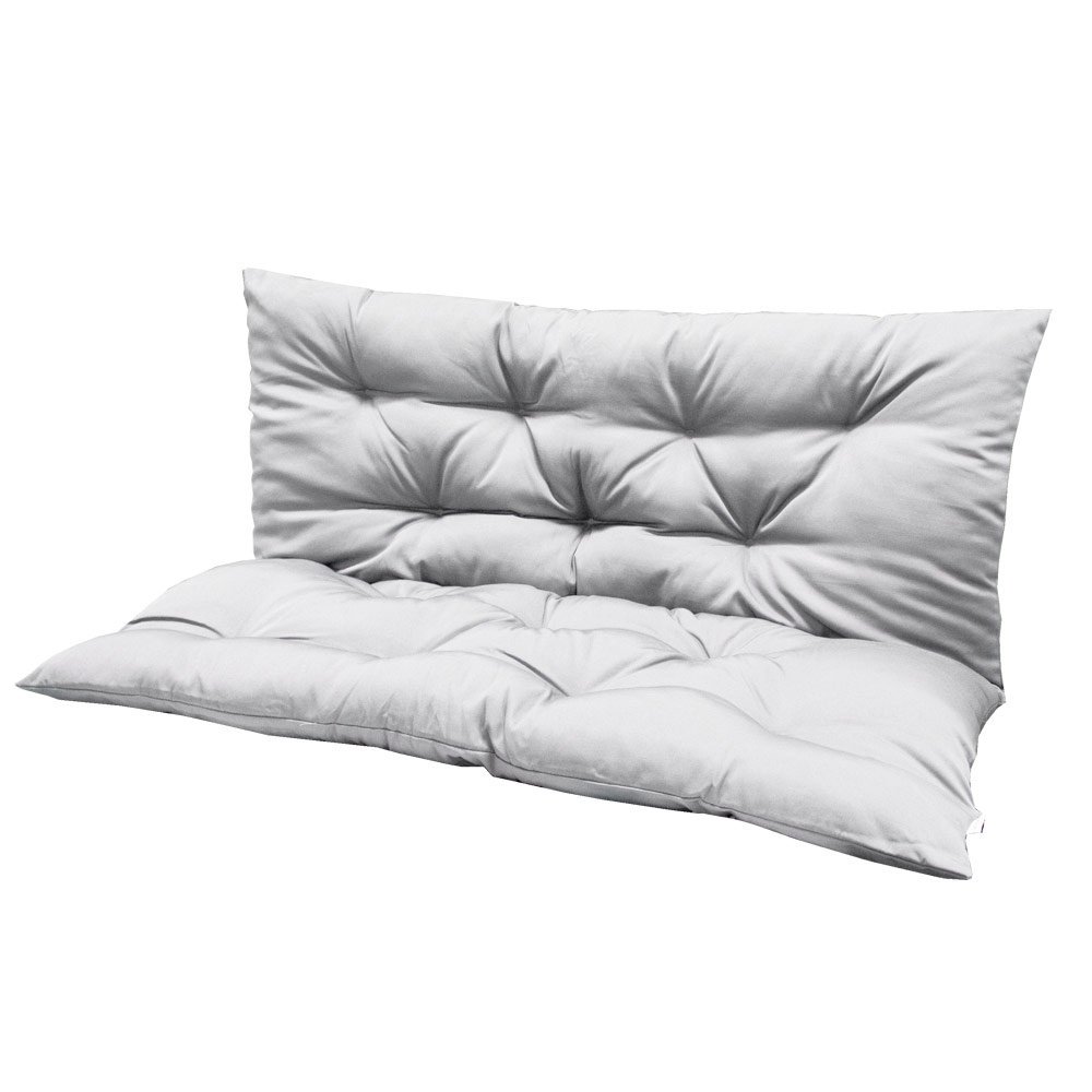 Šviesiai pilka dviguba sodo pagalvė su atlošu, 150 × 100 cm – LACESTONE – papildoma nuotrauka 4