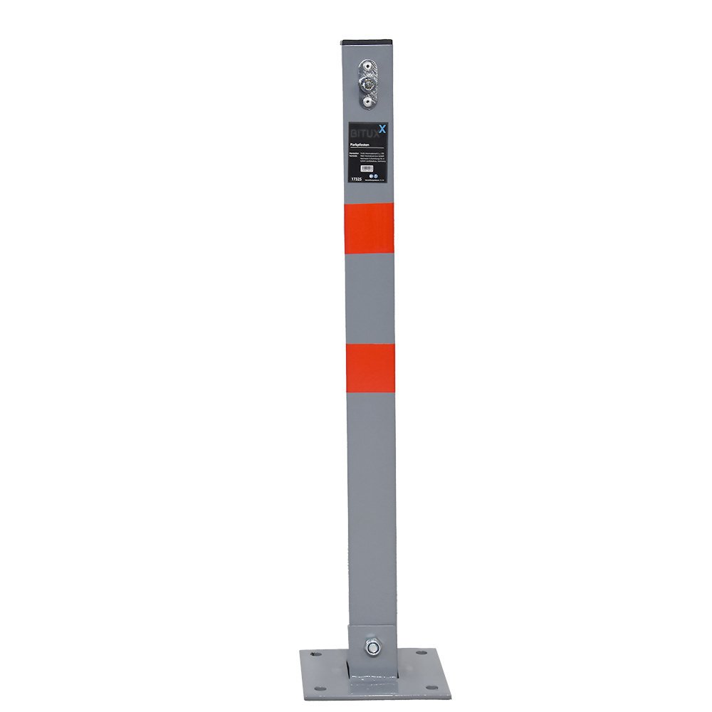 Sulankstomas parkavimo blokatorius, 65 cm, pilkas – BITUXX® – papildoma nuotrauka 2