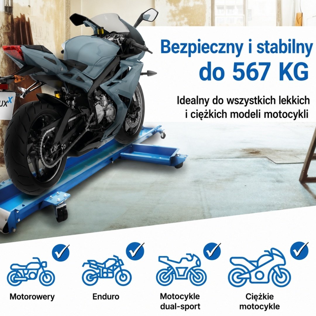 Motociklo manevravimo platforma 567 kg – papildoma nuotrauka 4