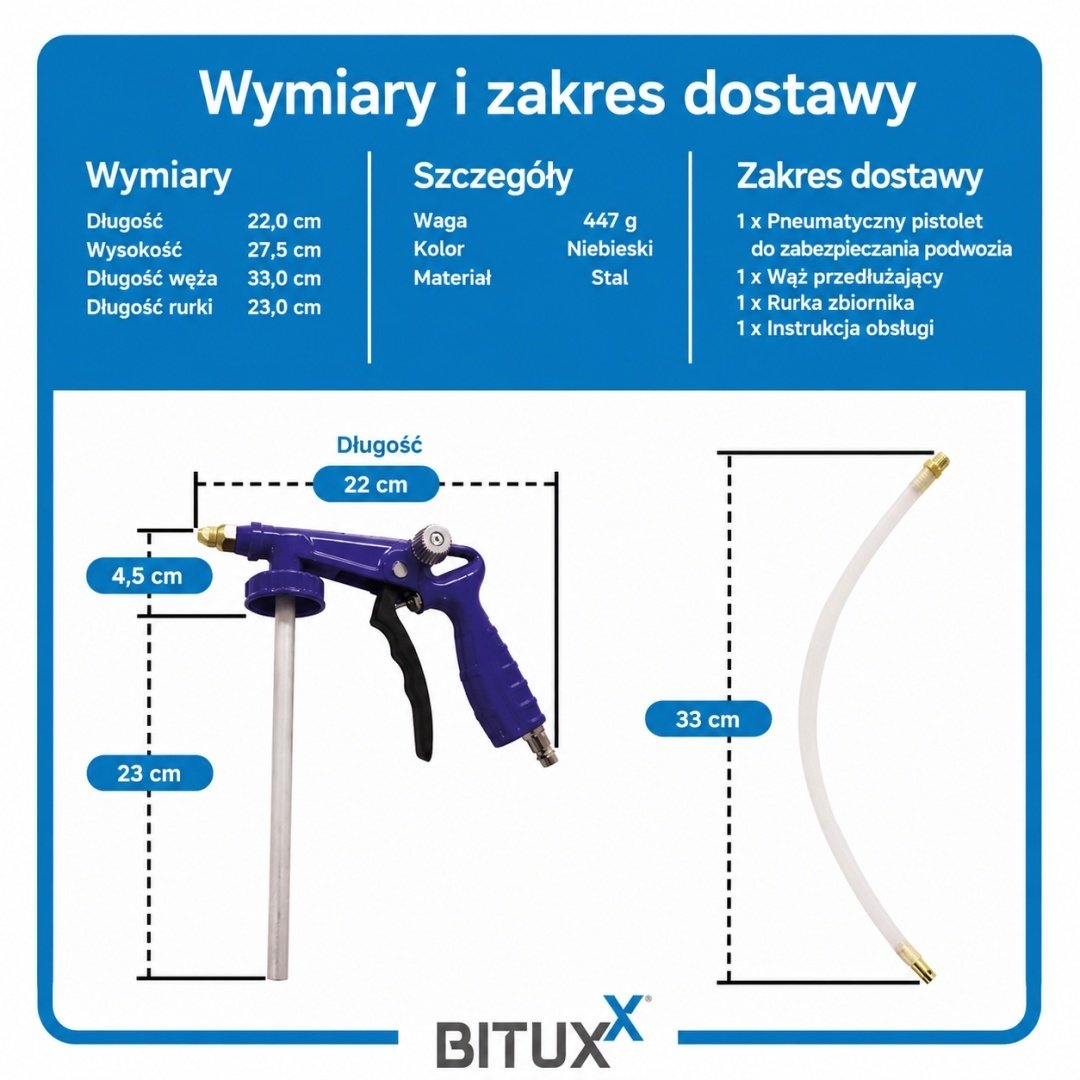 BITUXX pneumatinis antikorozinės dangos pistoletas – papildoma nuotrauka 4