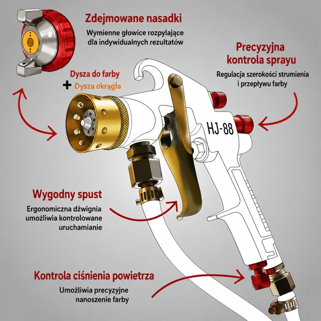 Pneumatinė purškimo sistema su 2 l metaline talpa ir antgaliais – BITUXX® – papildoma nuotrauka 1