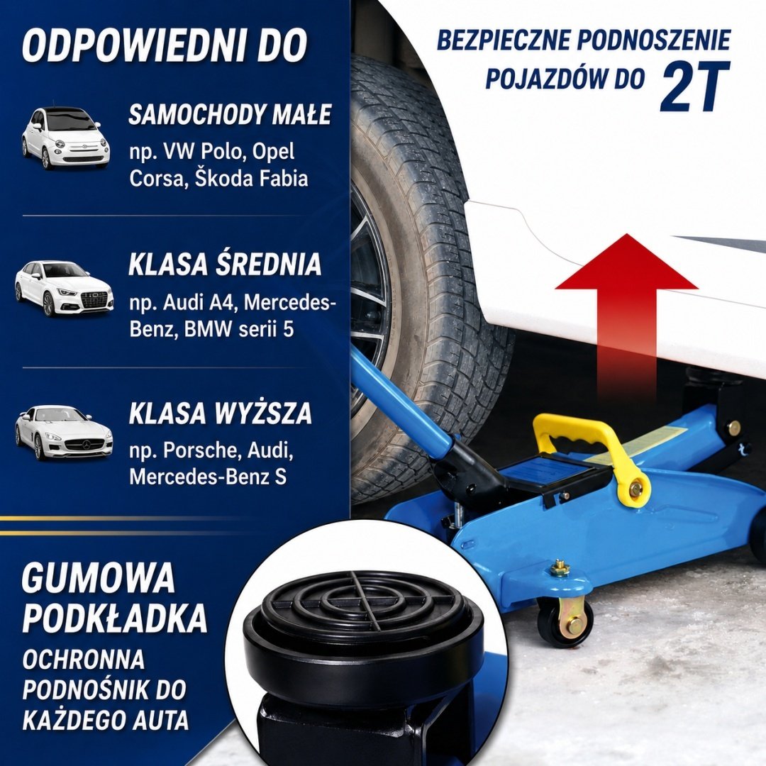 Hidraulinis 2 t automobilio keltuvas su dinamometriniu raktu ratams – BITUXX® – papildoma nuotrauka 2