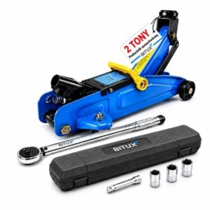 Hidraulinis 2 t automobilio keltuvas su dinamometriniu raktu ratams – BITUXX®