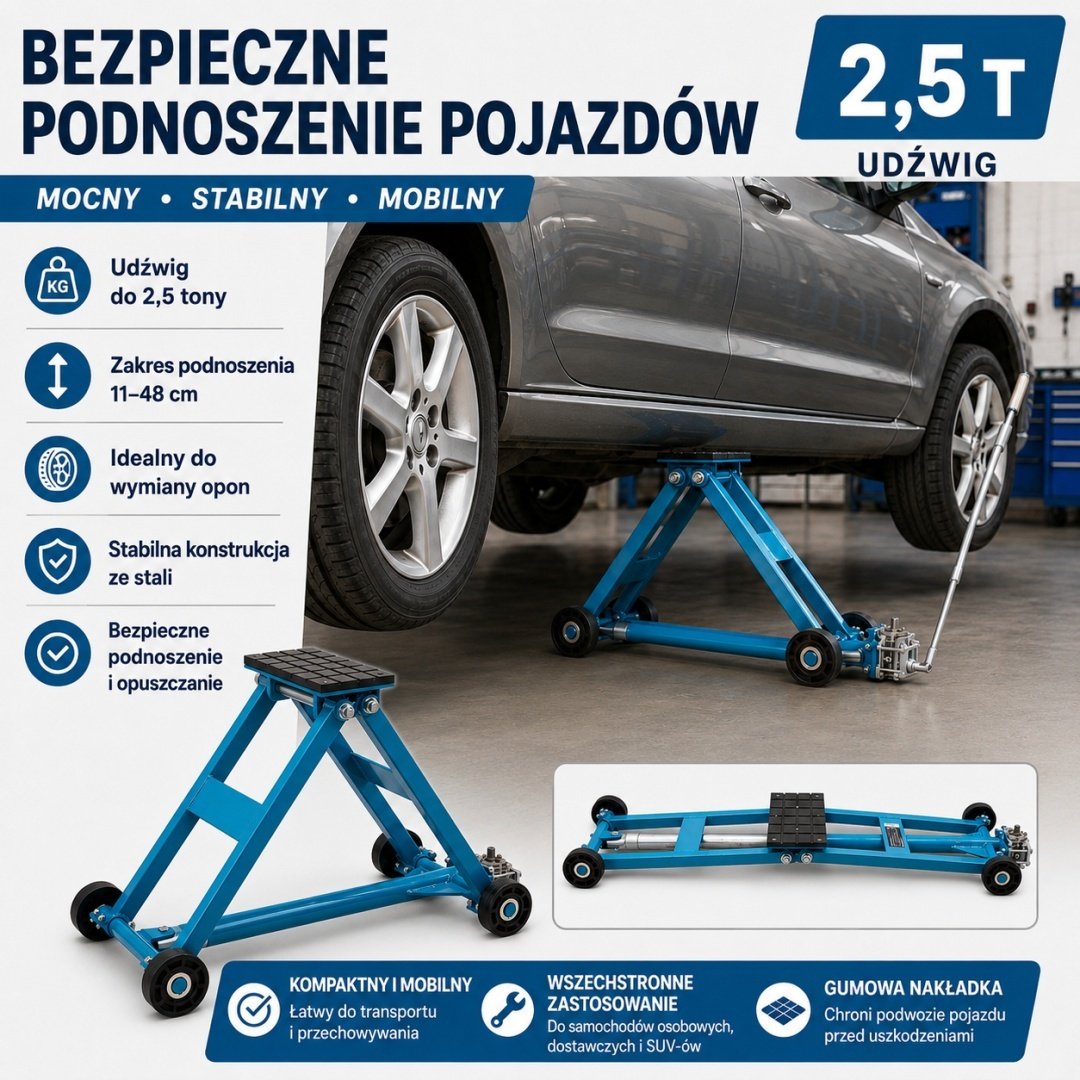 BITUXX mechaninis žirklinis keltuvas, 2,5 t, 11–48 cm – BITUXX® – papildoma nuotrauka 3