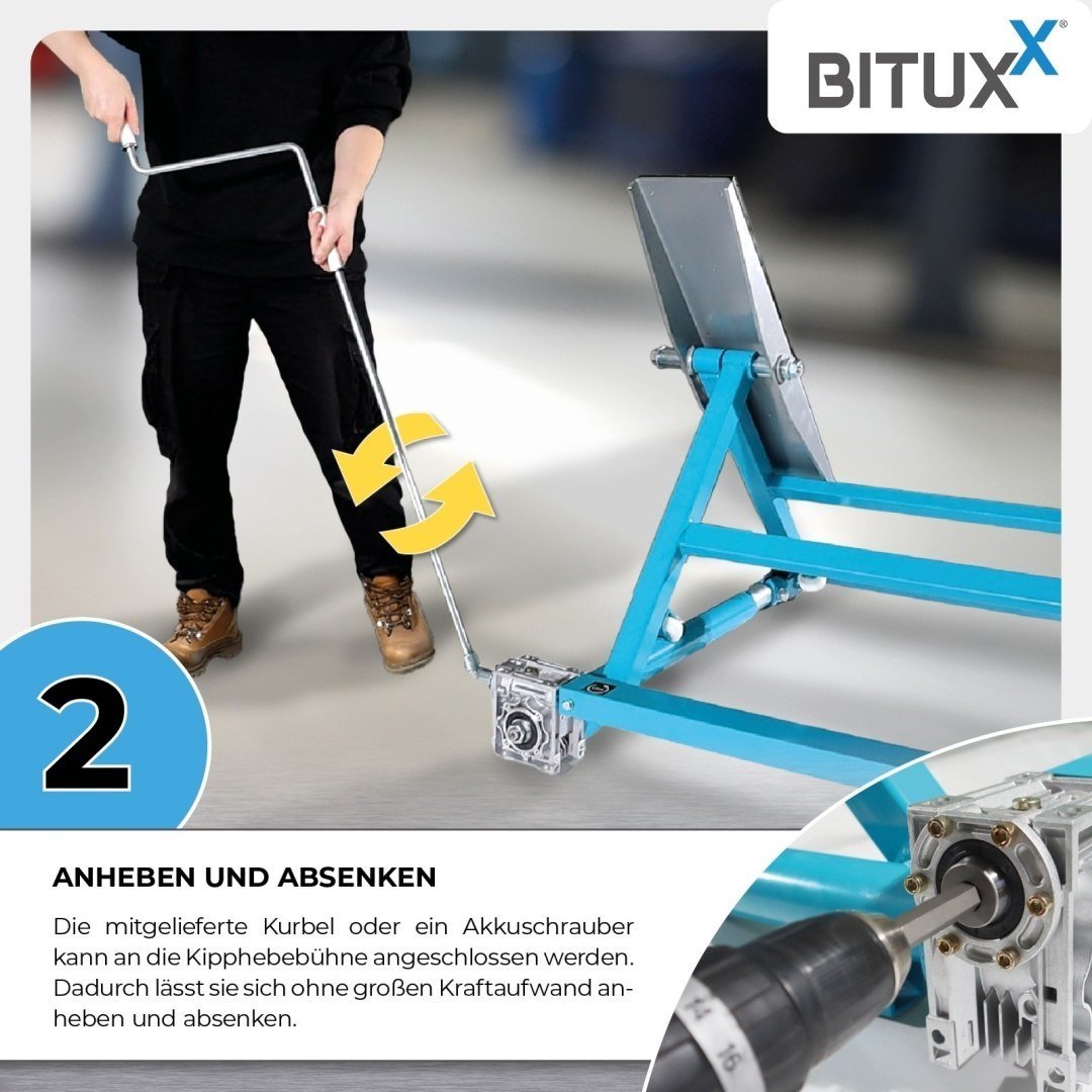 Mobilus pakreipiamas automobilio keltuvas, 3 t – BITUXX – papildoma nuotrauka 2